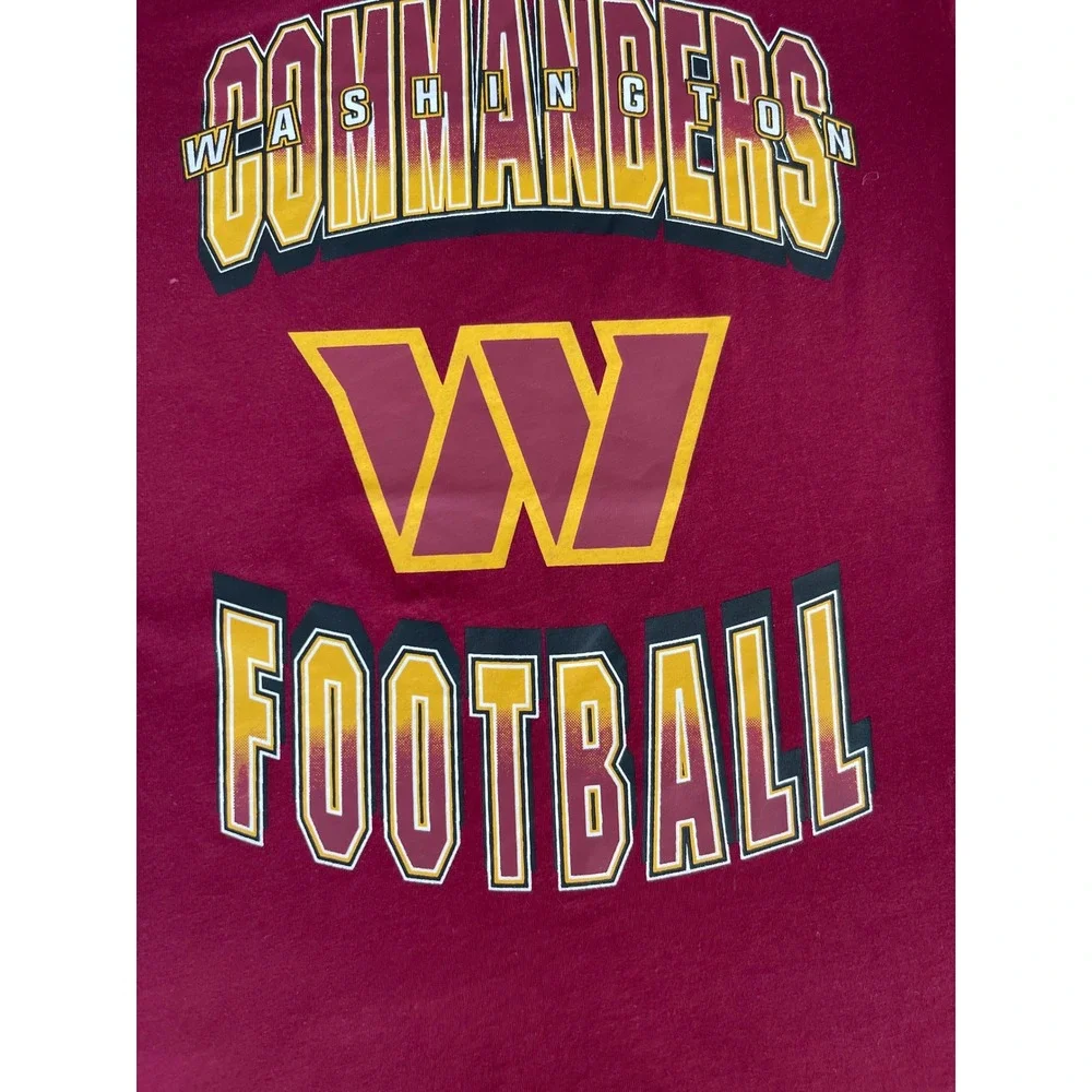 NFL‎ Team Apparel Washington Commanders Kids Burgundy T-Shirt Size M 10/12 NEW